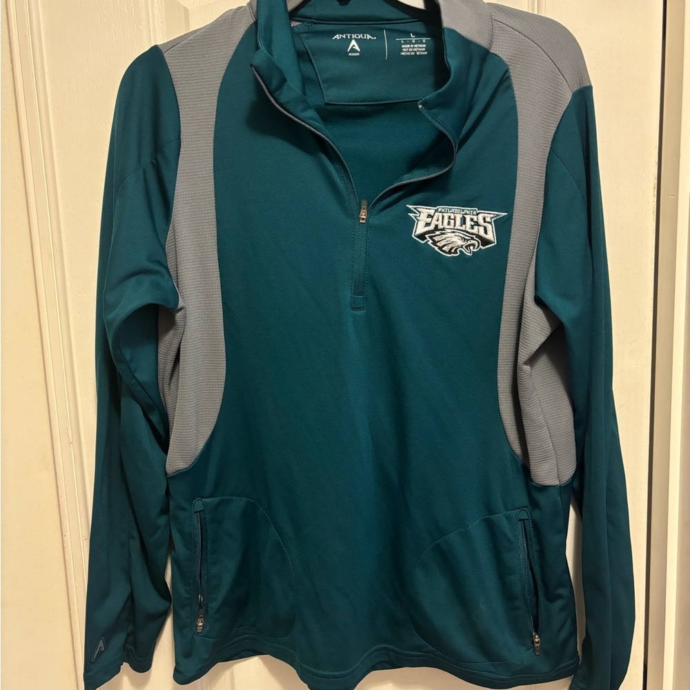 Philadelphia Eagles 3/4 Zippers Top Ladies Sz L